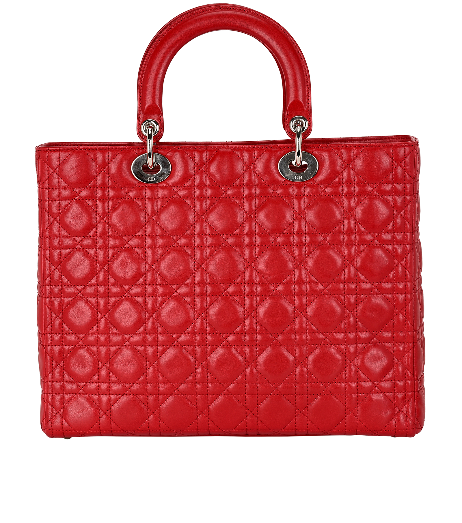 Large Lady Dior, &pound;2,300, Handbags, Red, Leather, Back view